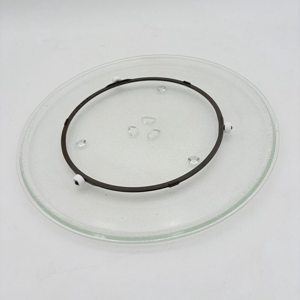 SAMSUNG 17” Microwave Glass Turntable Plate Tray DE74-10081 w/ Roller Ring